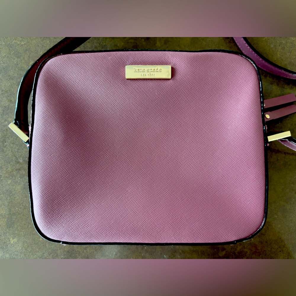 Kate Spade New York Leather Crossbody Mauve Bag